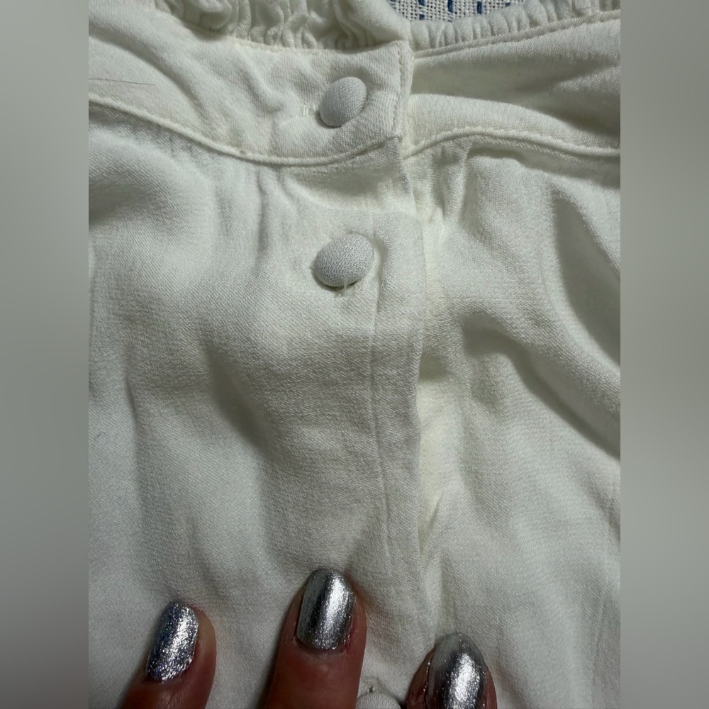 Frame Denim Ivory Ruffle Blouse - Picture 6 of 8